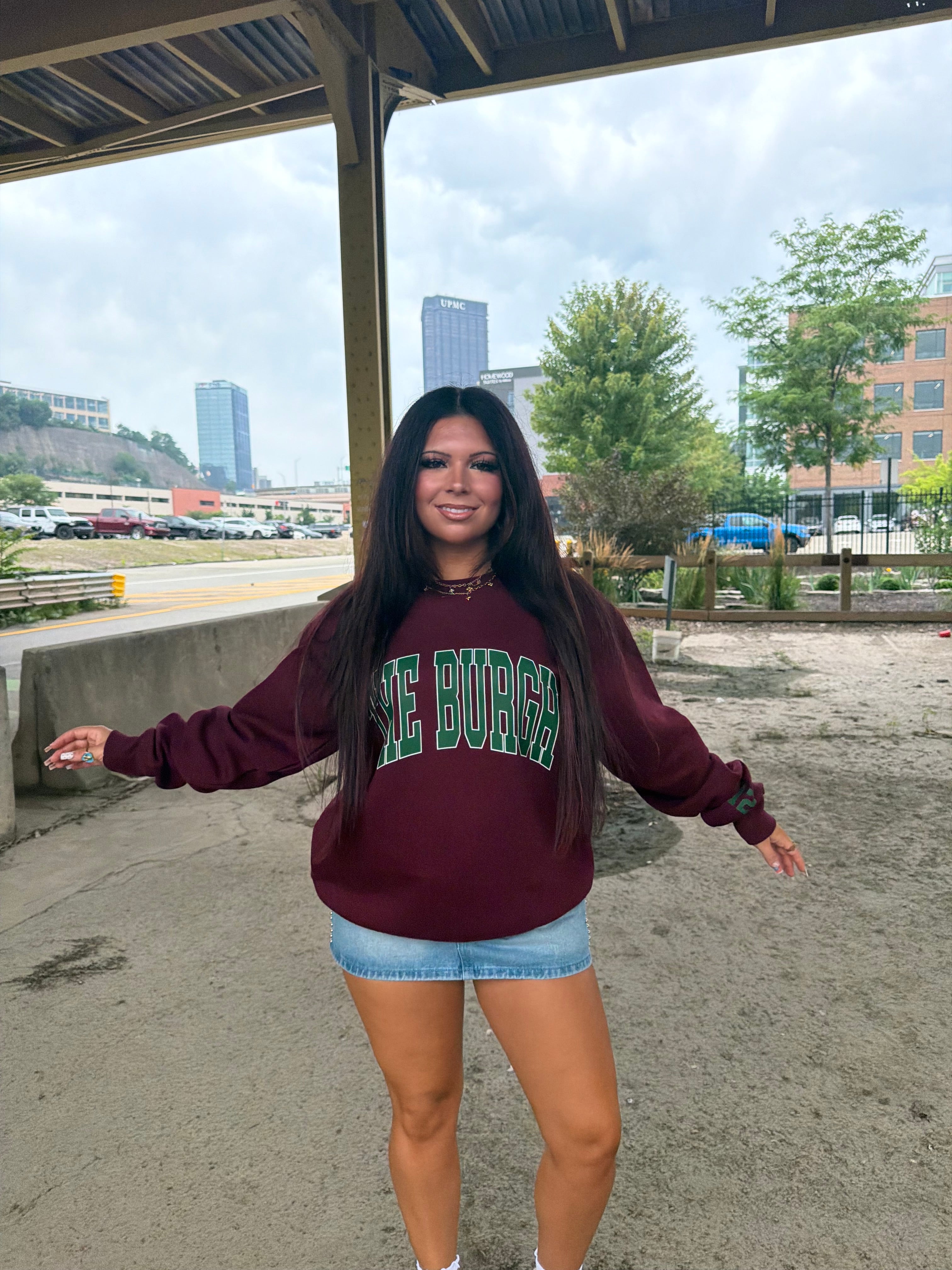 The Burgh 412 Crew Maroon/Green