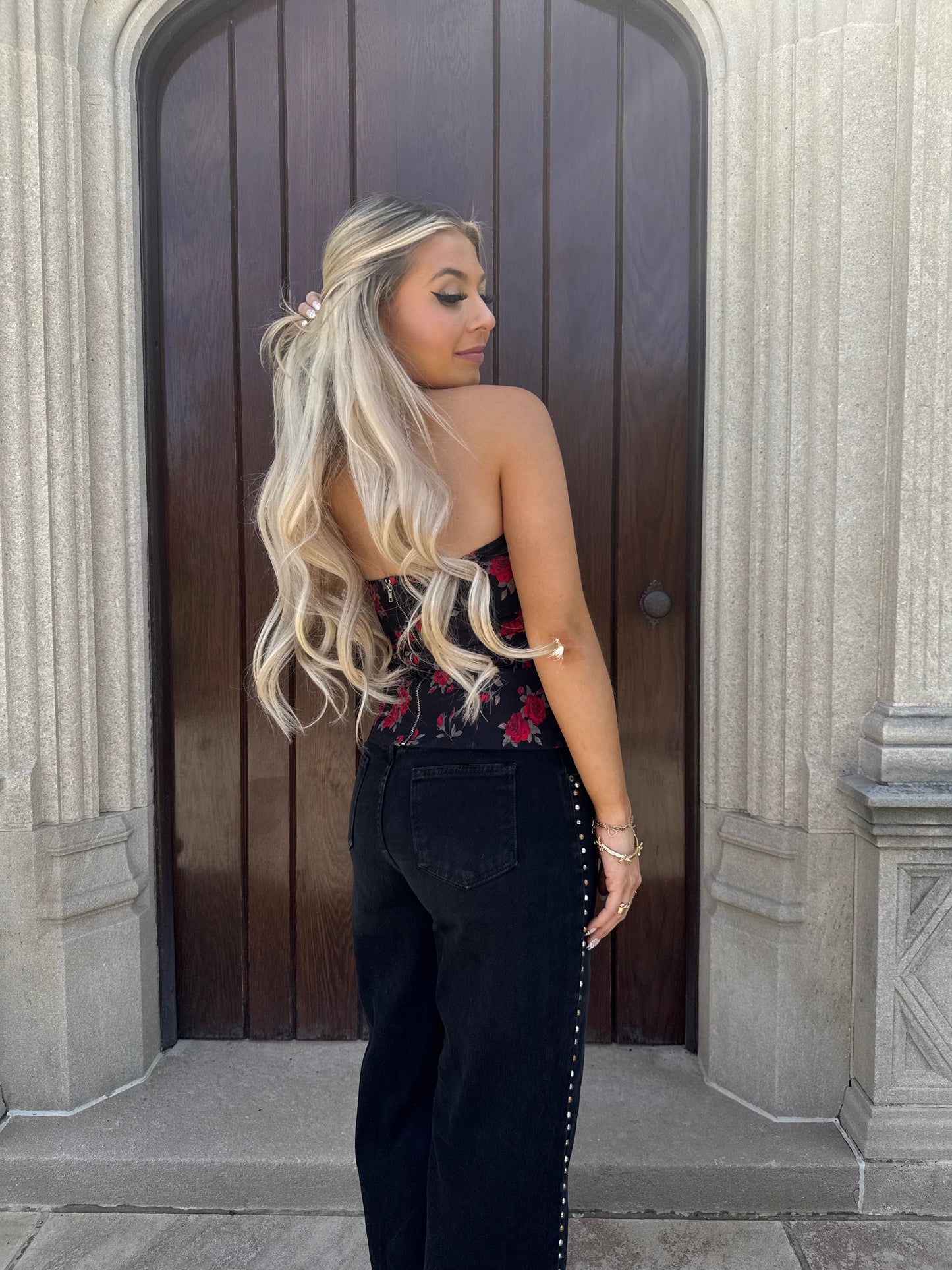 Wine & Roses Tube Top