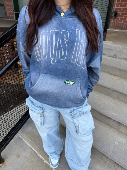 Boys Lie Done Denim Racer Hoodie