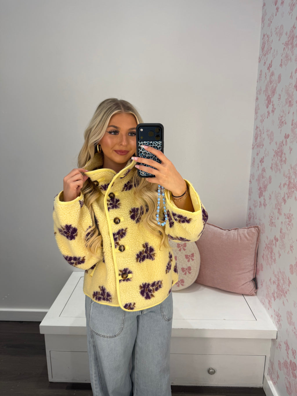 Lemon Floral Fleece