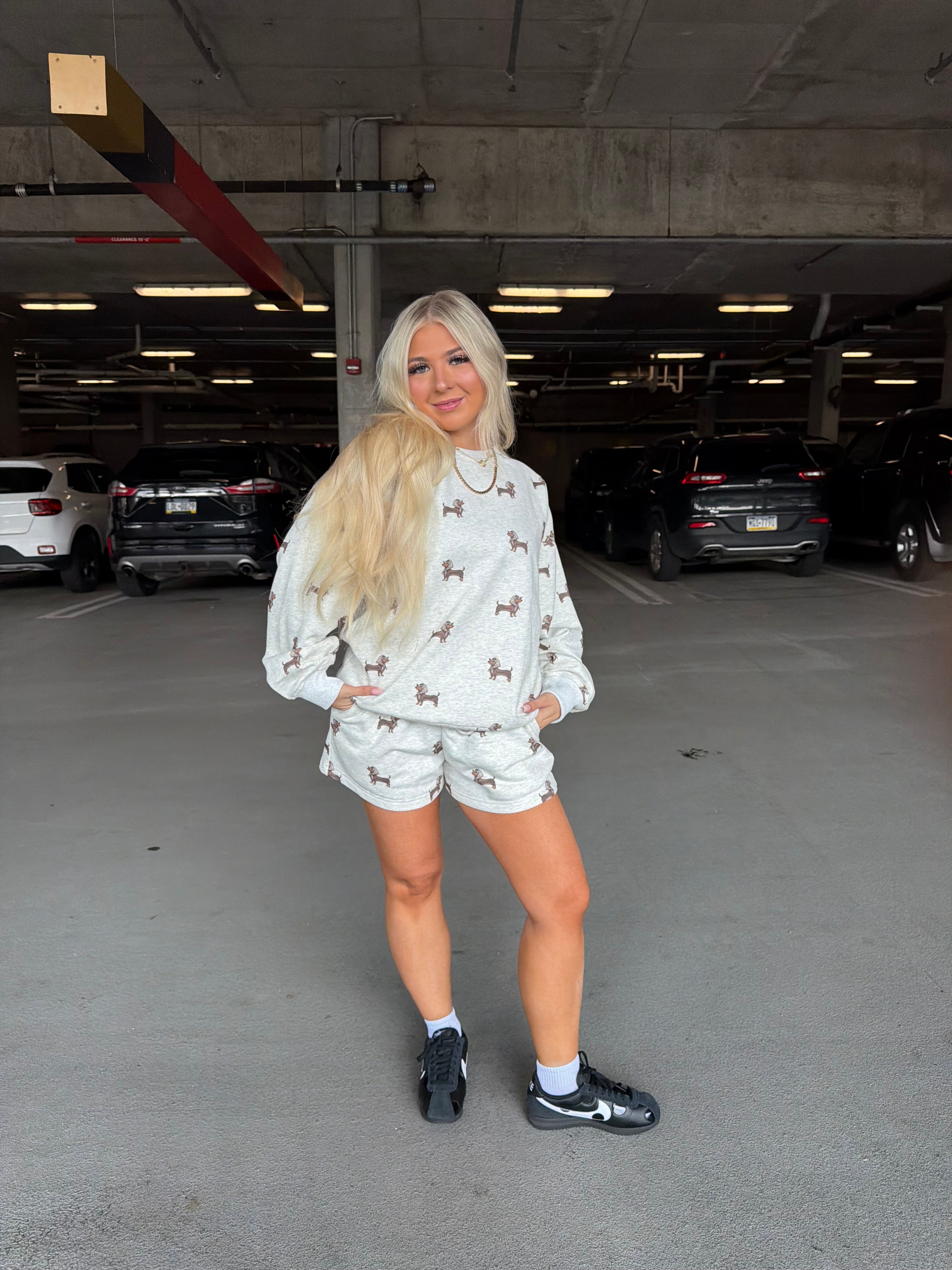 Multi Leopard Weenie Shorts Grey