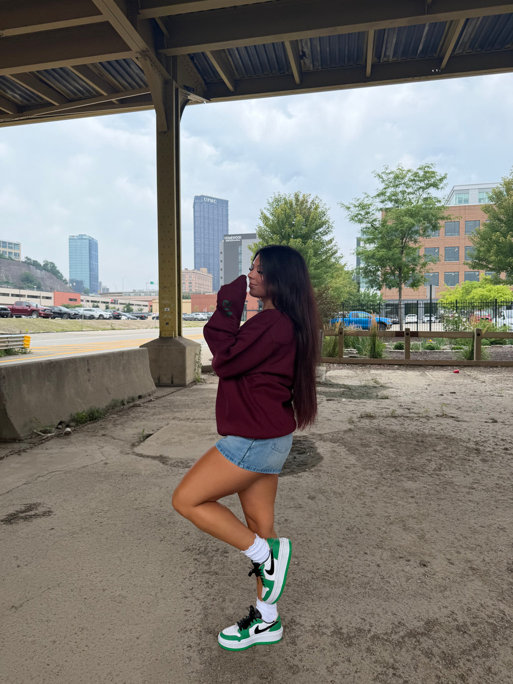 The Burgh 412 Crew Maroon/Green