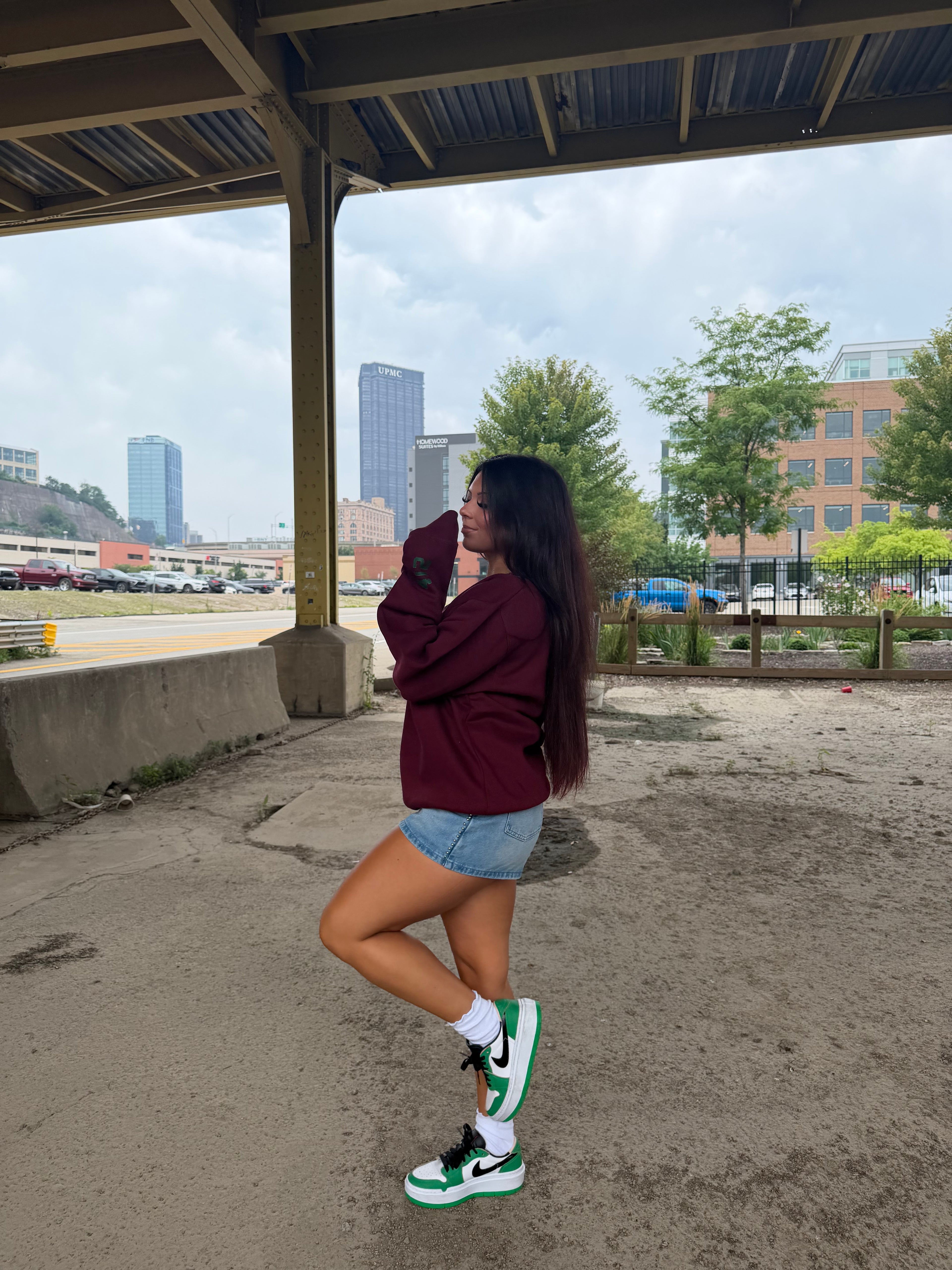 The Burgh 412 Crew Maroon/Green