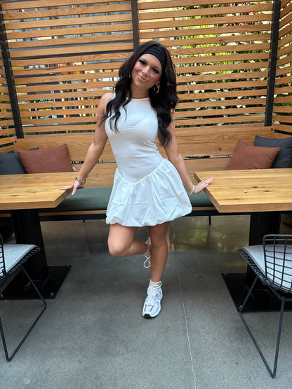 Whiteout Bubble Dress