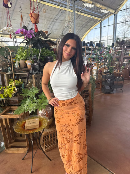Midnight Sun Skirt in Orange