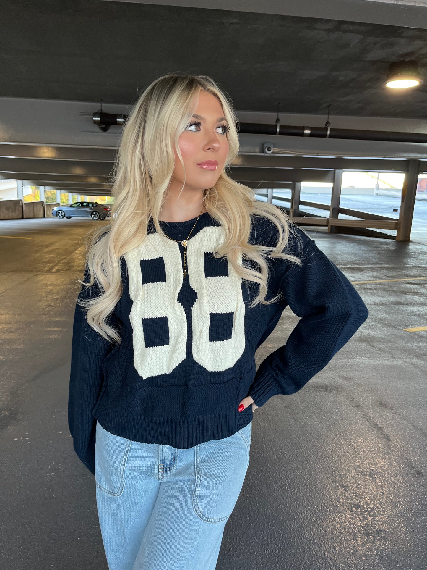 88 Knitted Sweater in Navy