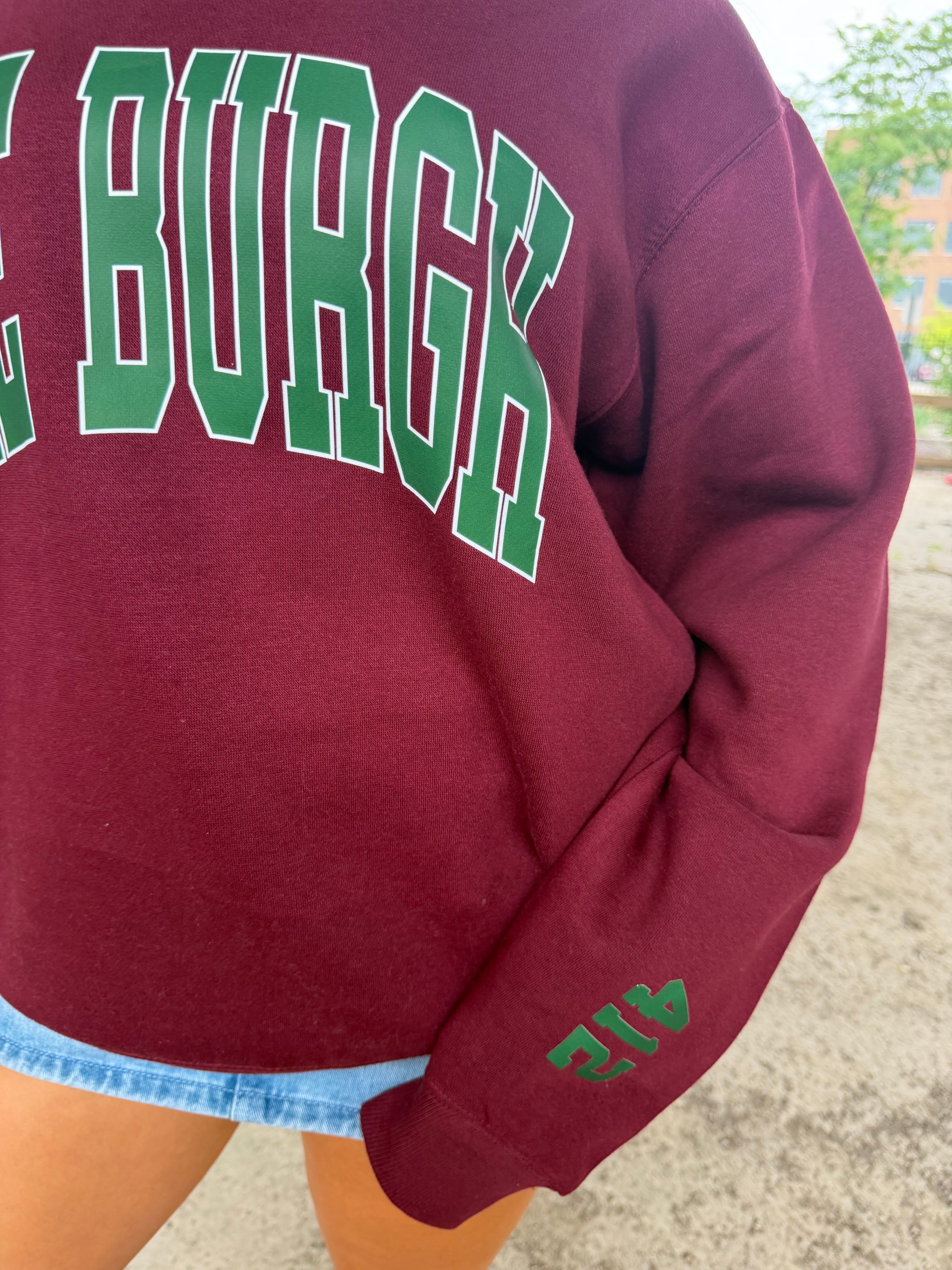The Burgh 412 Crew Maroon/Green