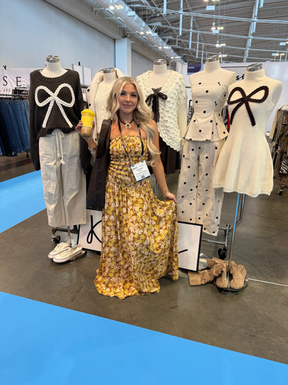 Golden Cosmo Floral Maxi