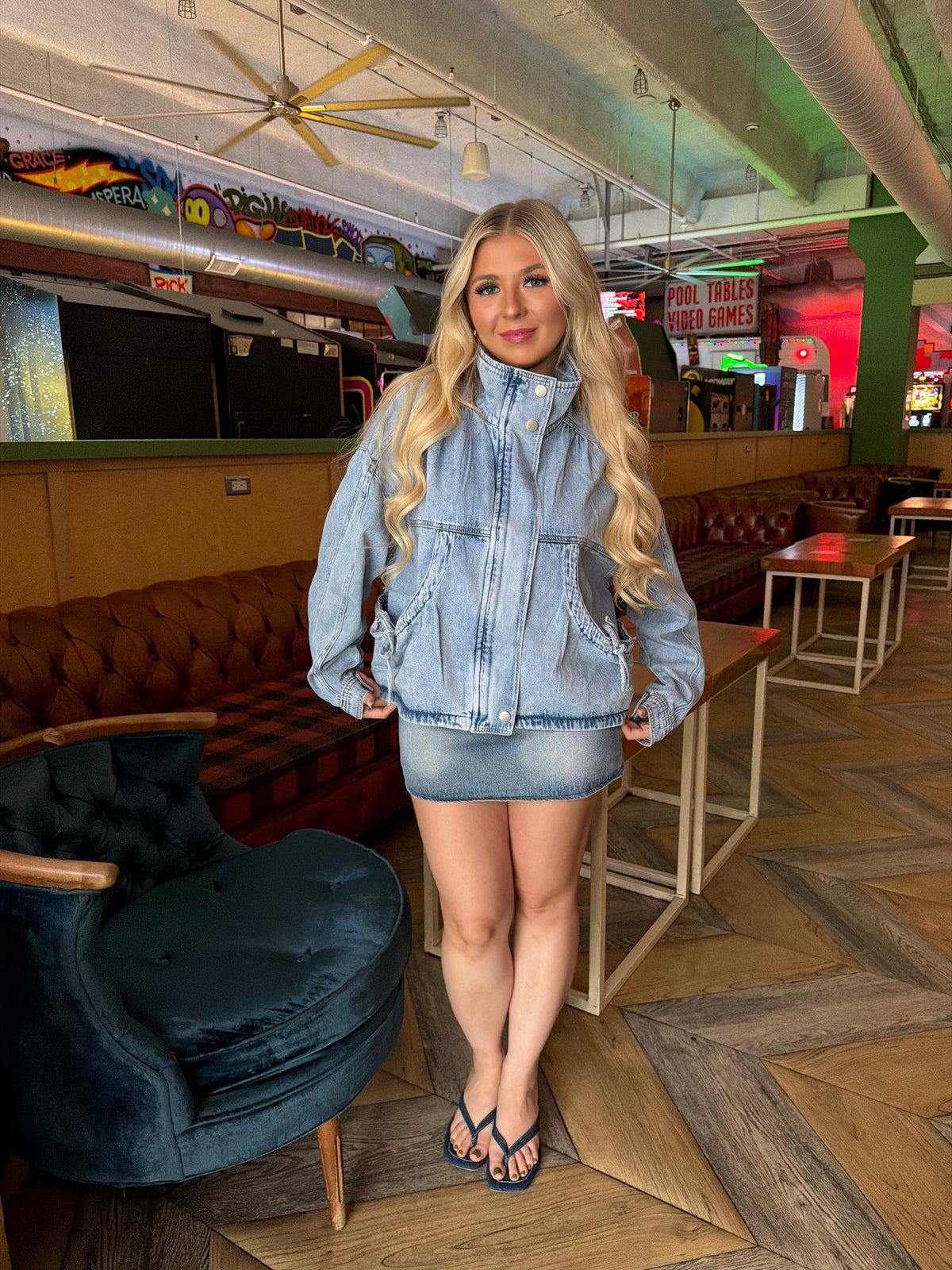 Reale Bow Denim Jacket