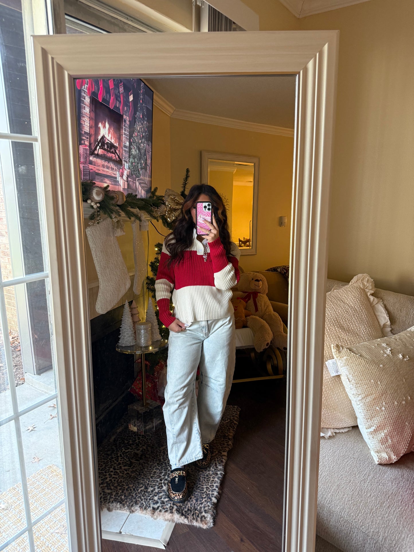 Holiday Striped Polo Knit