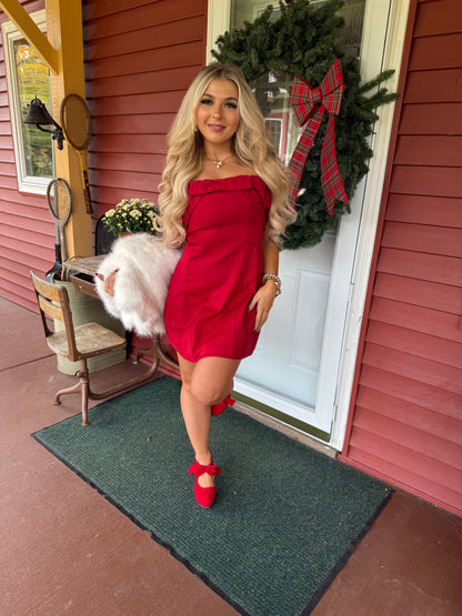 Put A Bow On It Strapless Dress