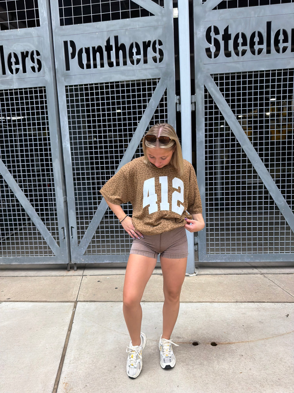 412 Oversized Leopard Tee