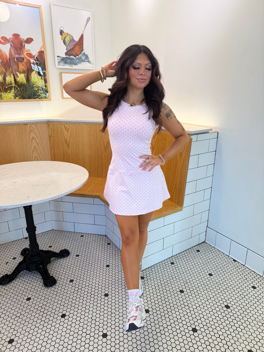 Bonjour Polka Dot Dress PINK