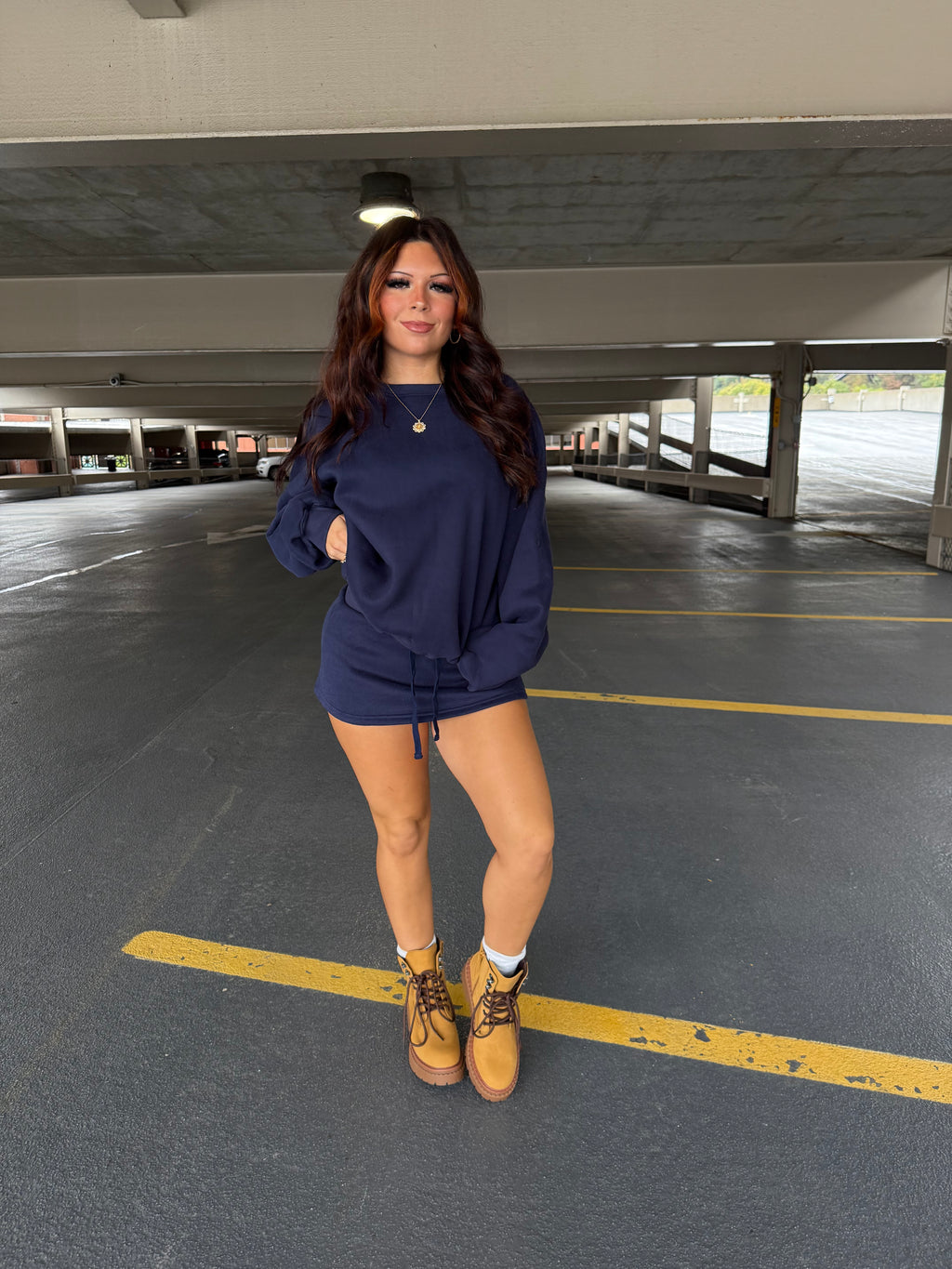 Grounded Sweatskirt in Navy