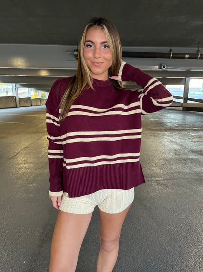 Vermon Burgundy Sweater