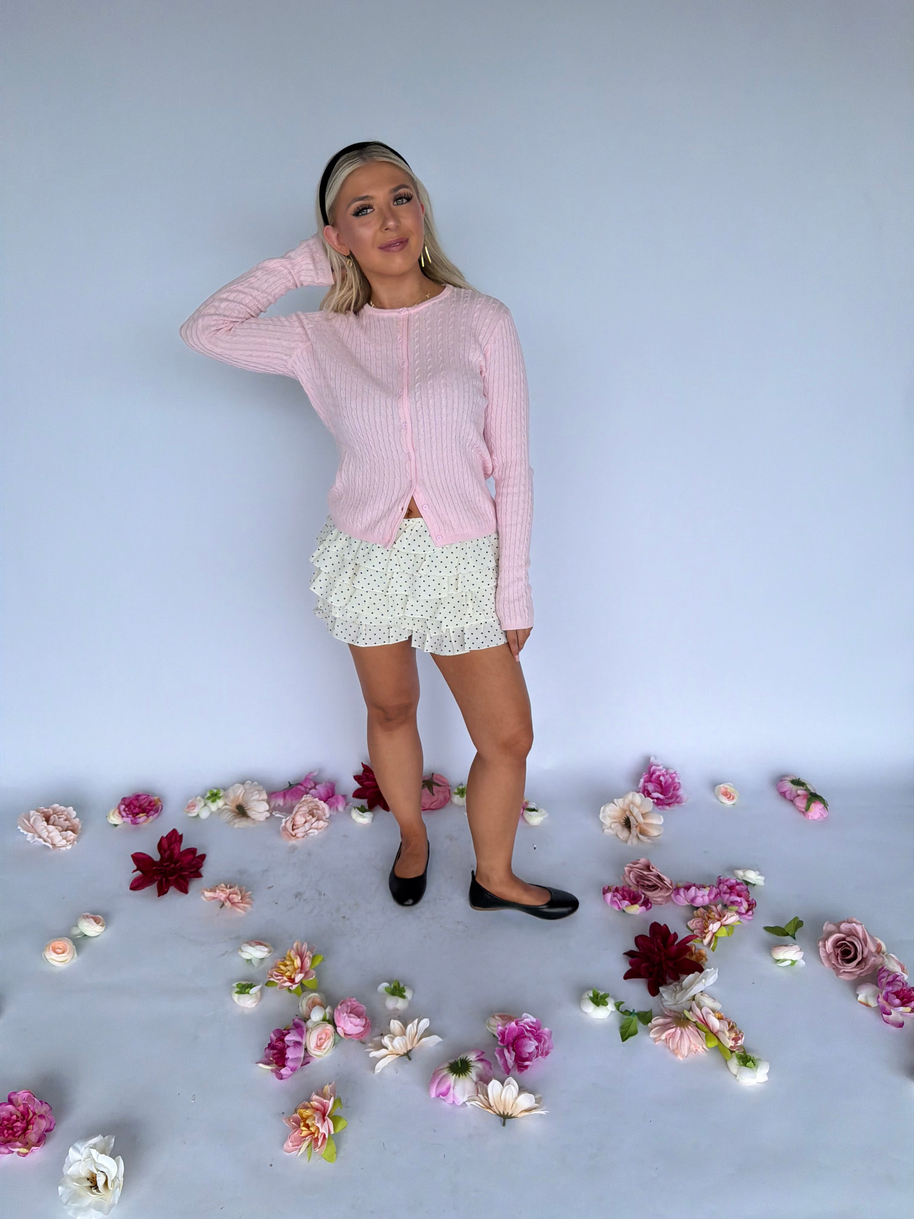Hopeful Polka Shorts in White