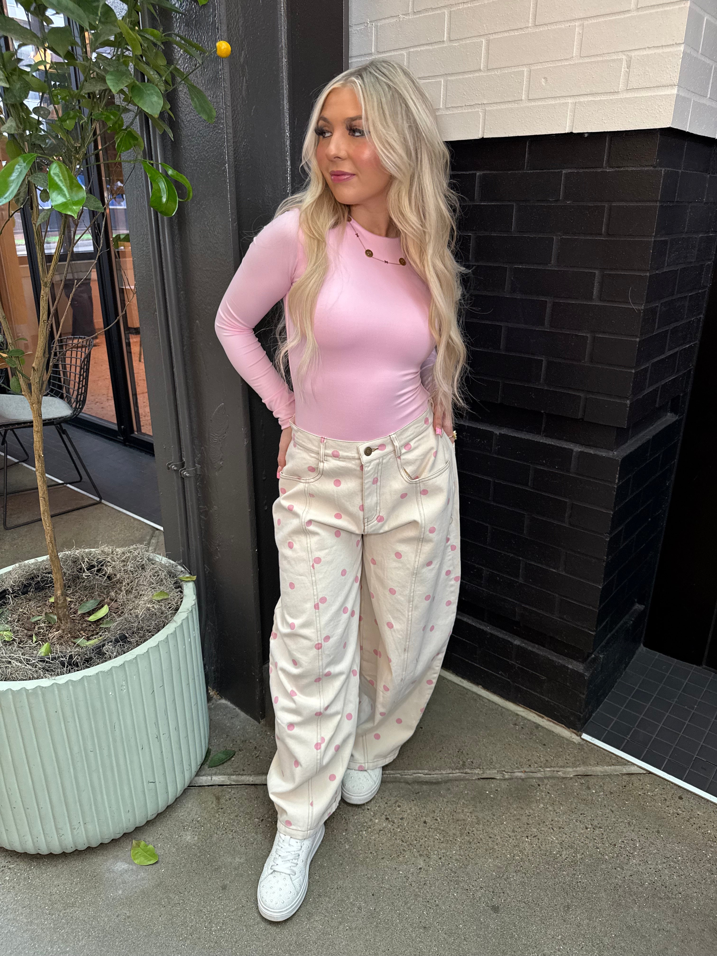 Essentials Bodysuit in Pink