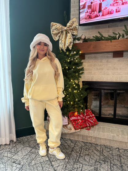 So Fetch Sweatpants in Pale Yellow