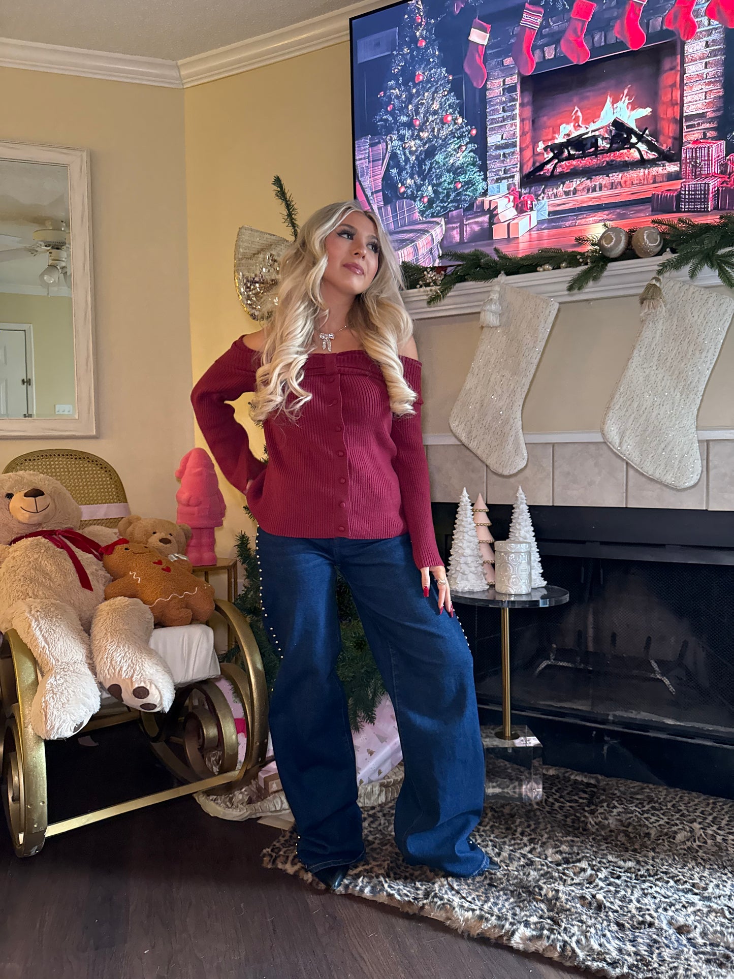 Studded Belle Denim in Dark