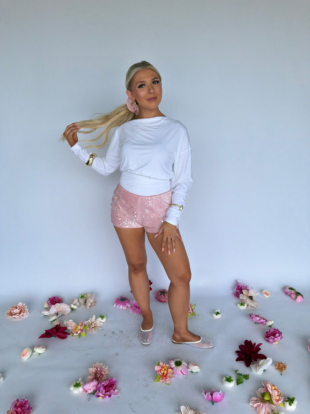 Expectations Mini Shorts in Pink FINAL SALE