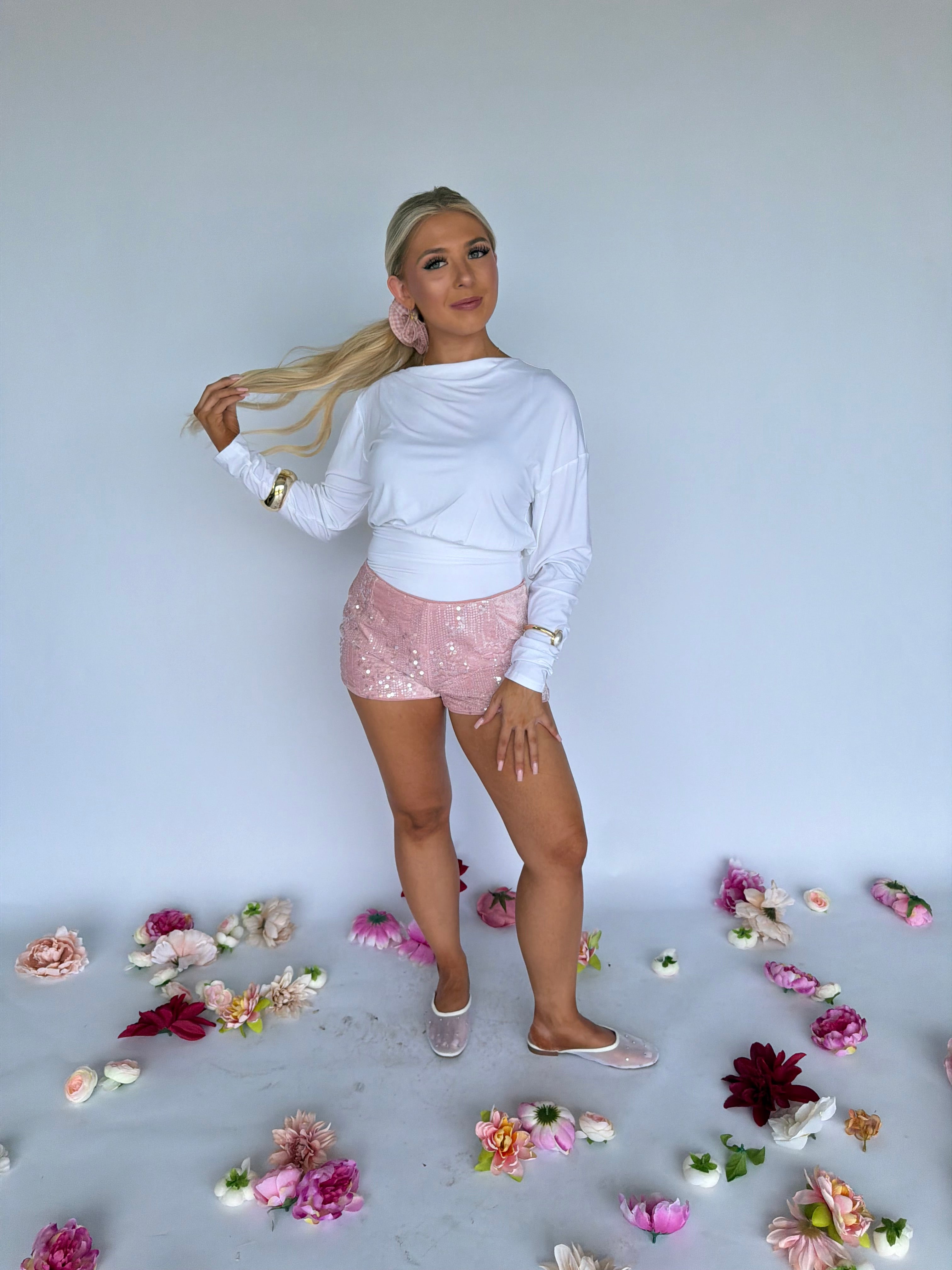 Expectations Mini Shorts in Pink FINAL SALE