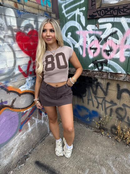 Totally Twill Skirt in Deep Grey