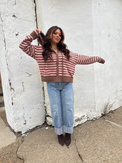 The COZIEST Zip-Up in Brown