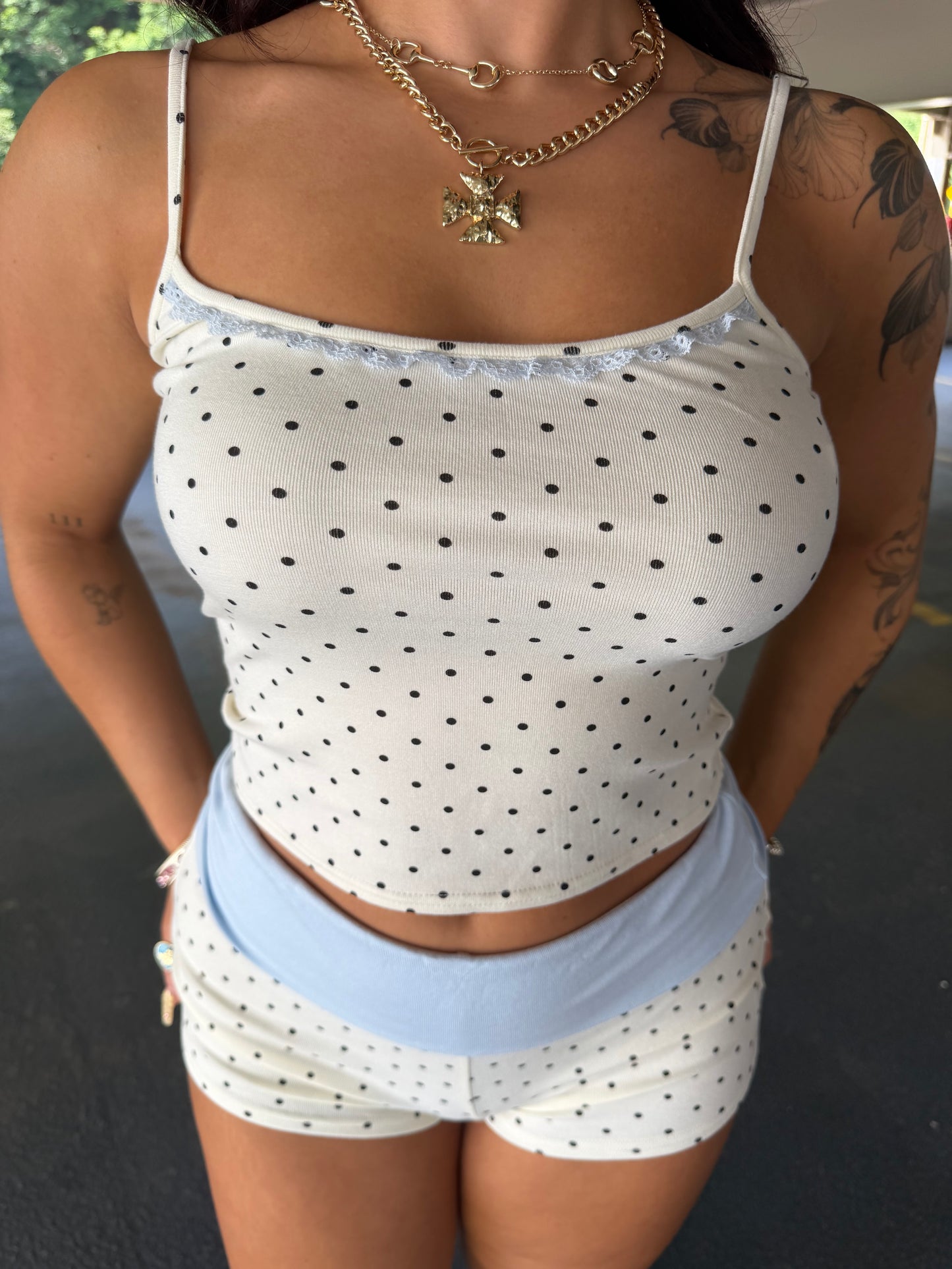 Blossom Polka Dot Cream Set (SOLD TOGETHER)