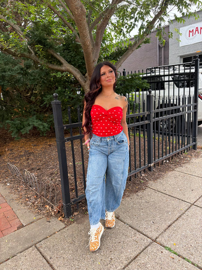 Sweetie Polka Tube in Red