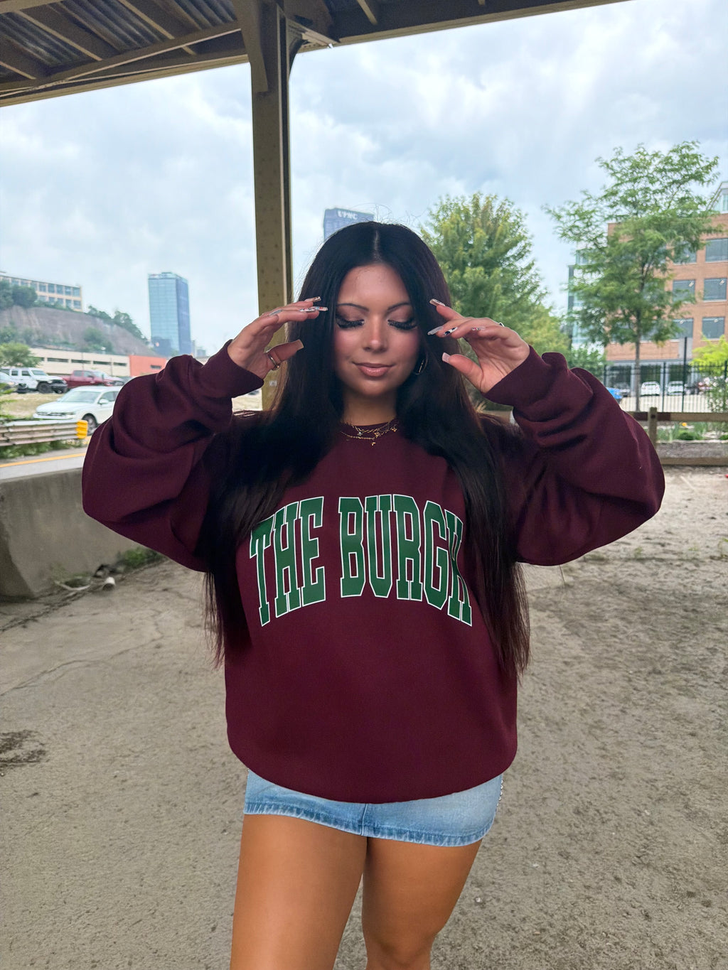 The Burgh 412 Crew Maroon/Green