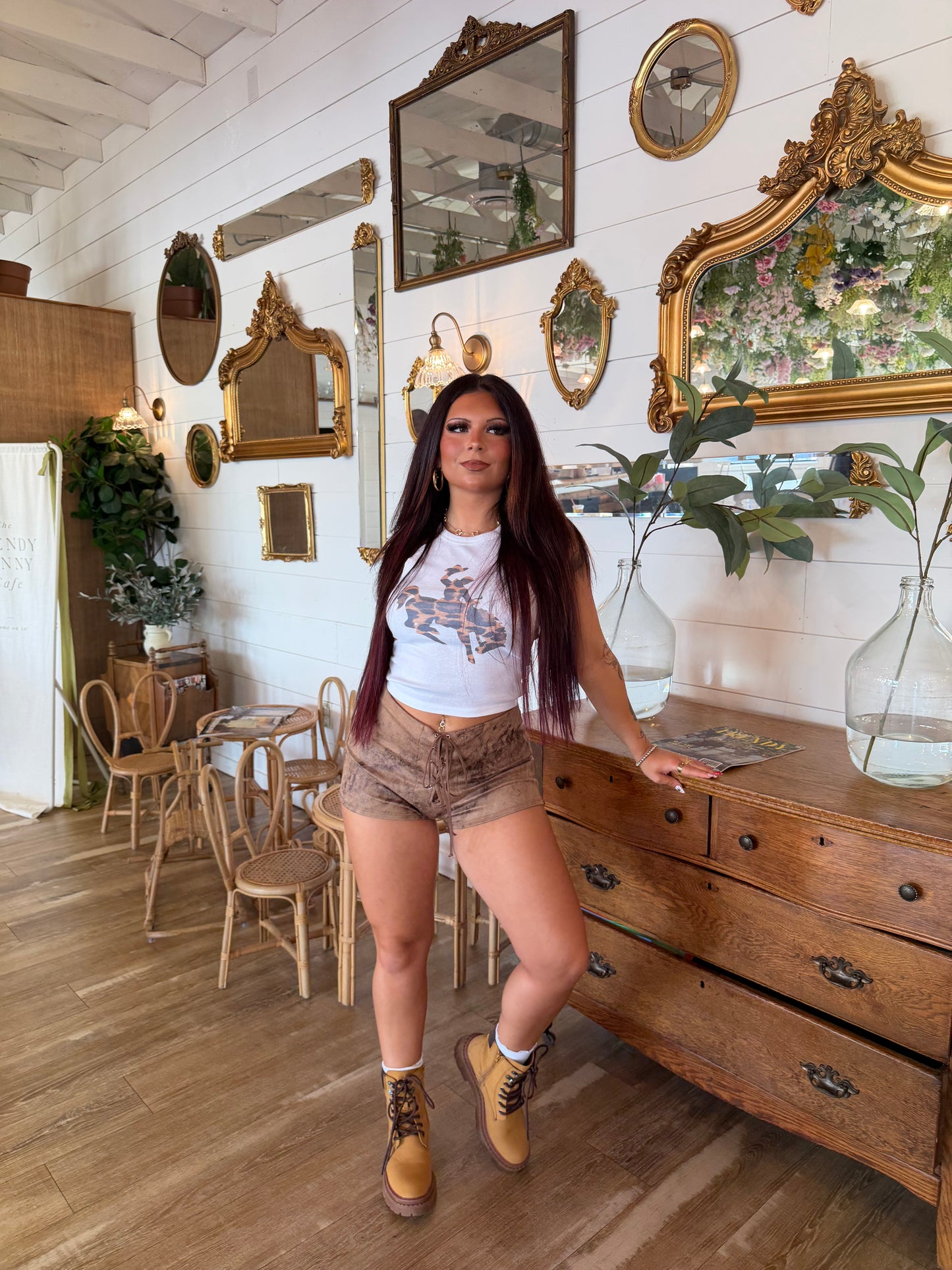 Saddle up Suede Shorts
