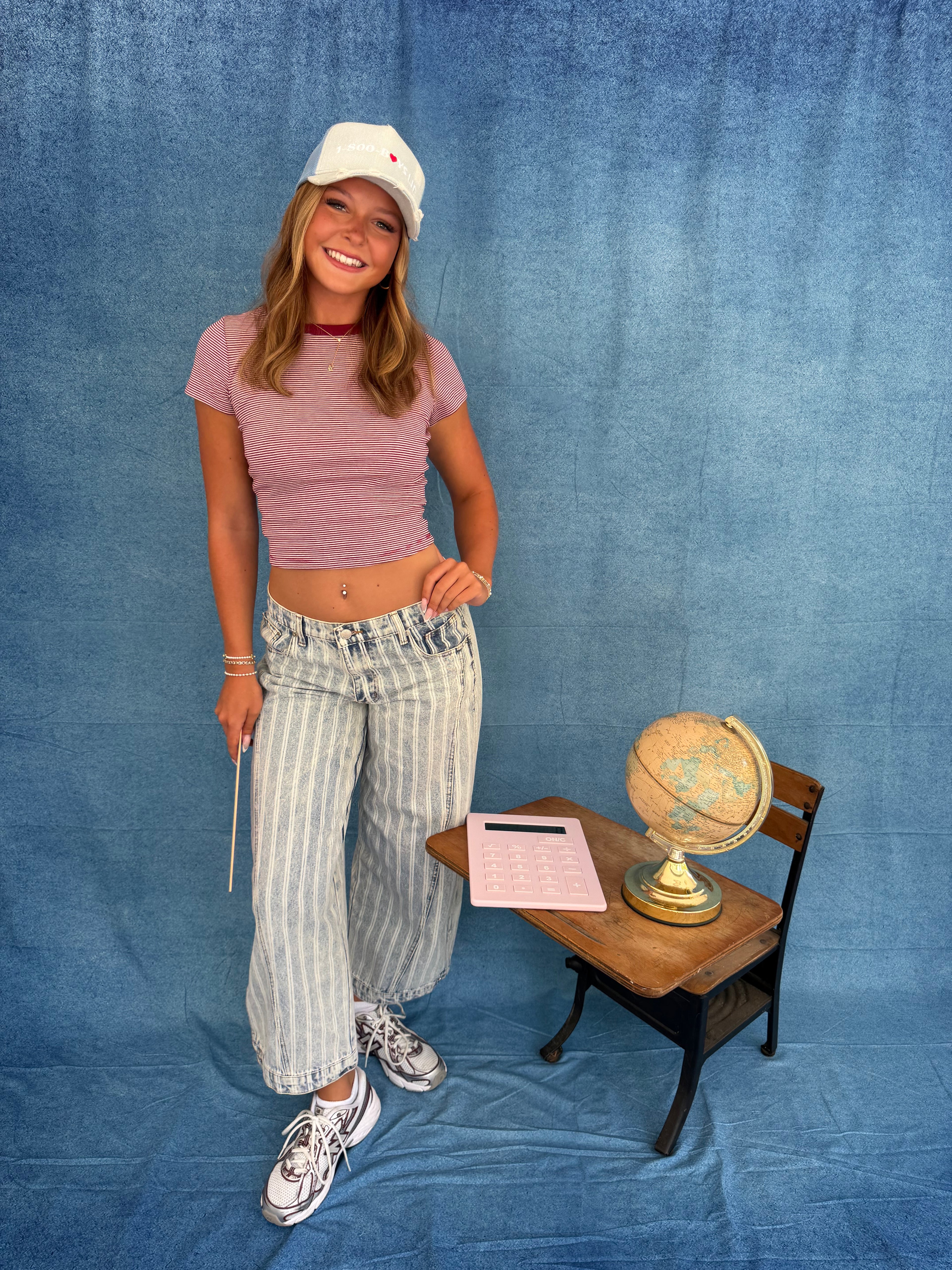 Kee’s Stripe Tee in Burg