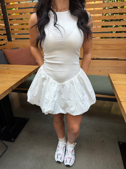 Whiteout Bubble Dress