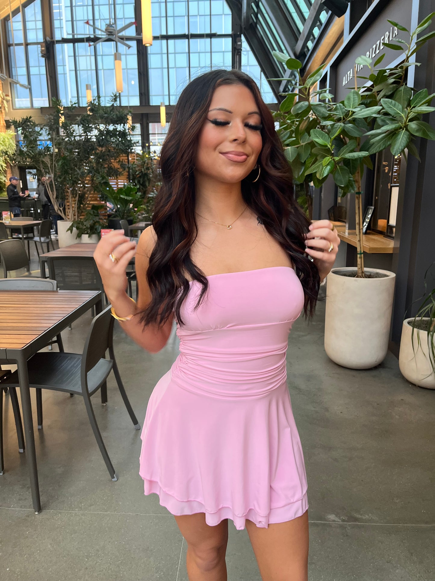 Lover Gal Mini Dress in Pink