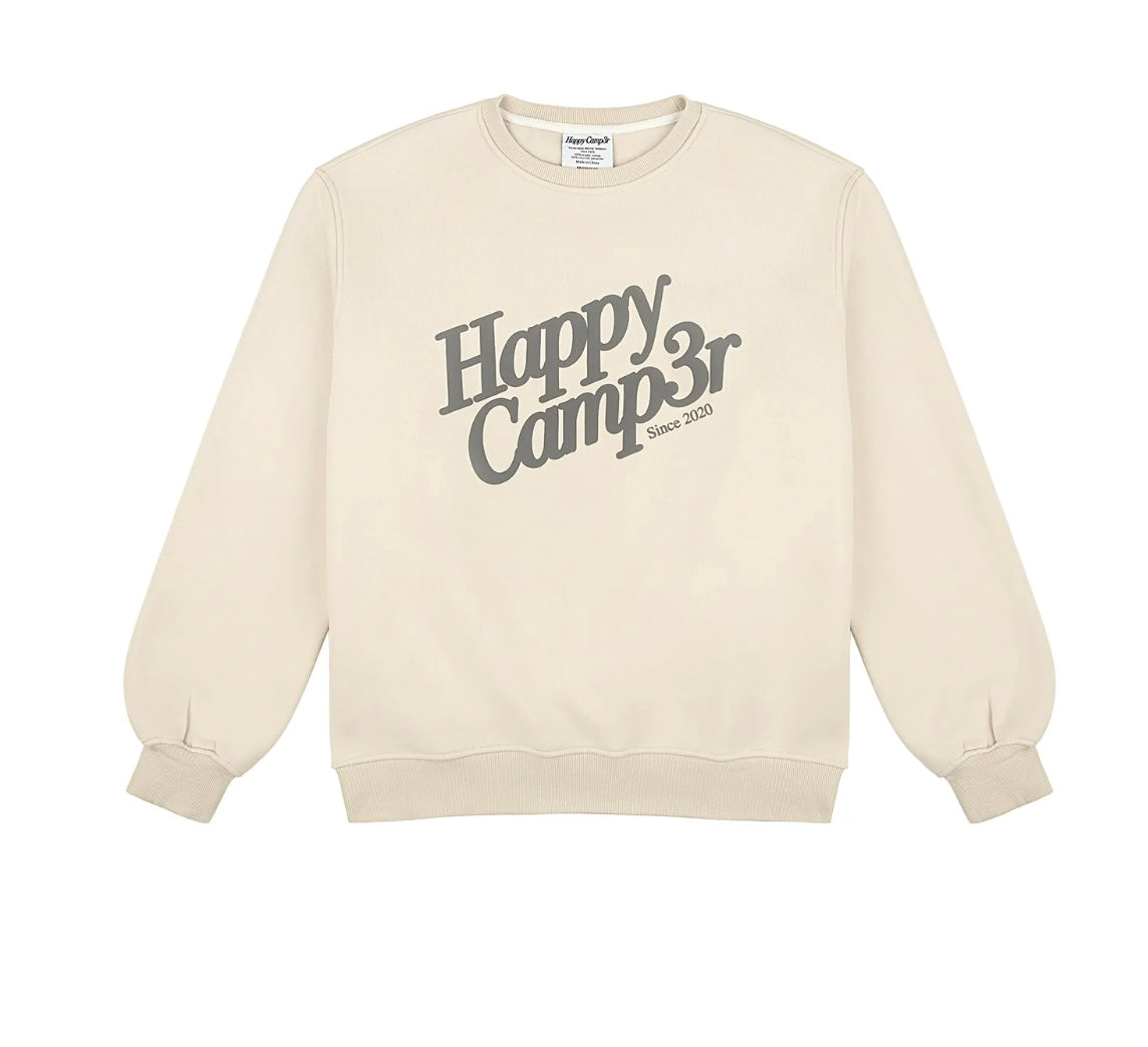 Happy Camp3r Beige Crewneck