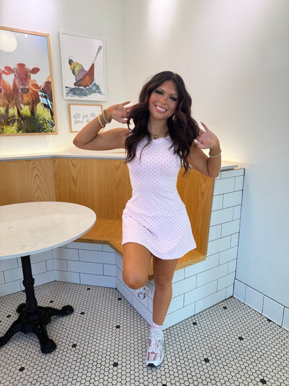 Bonjour Polka Dot Dress PINK