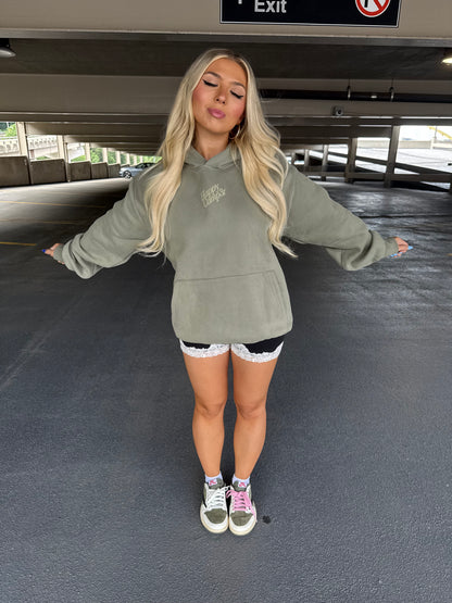 Happy Camp3r Puff Series Hoodie in Olive