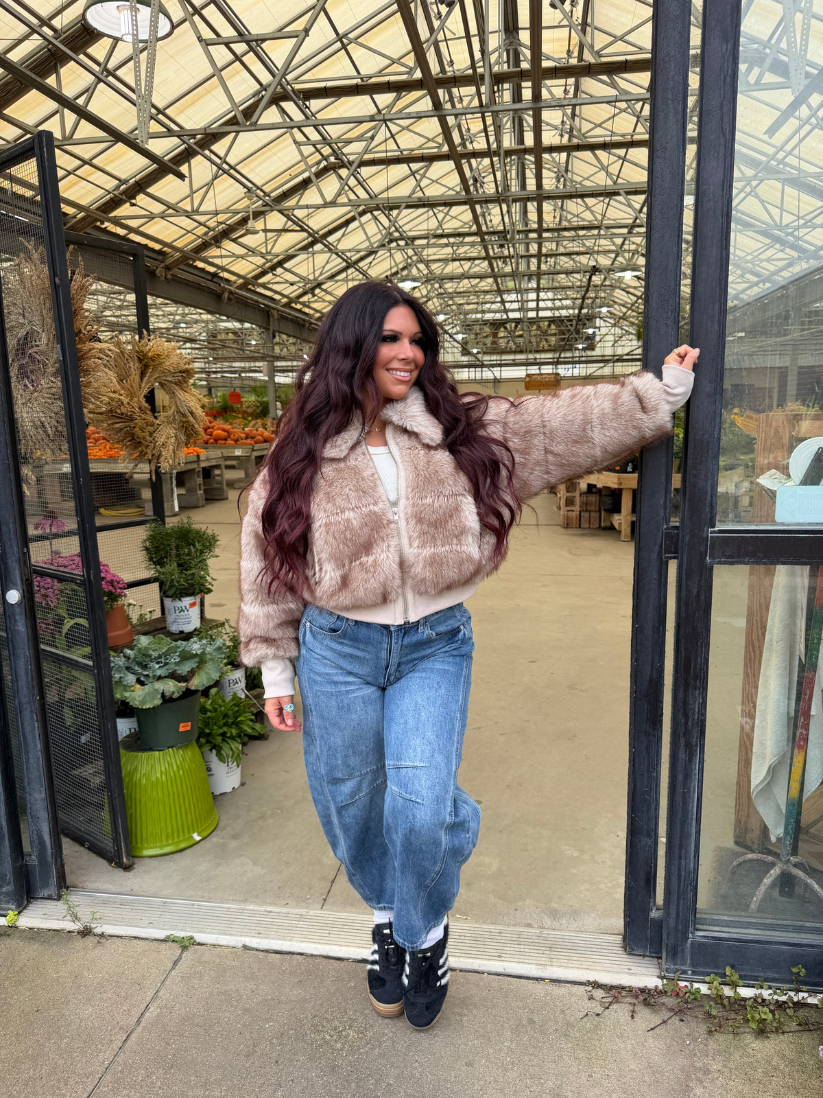 Donatelli Zip Up Fur Coat