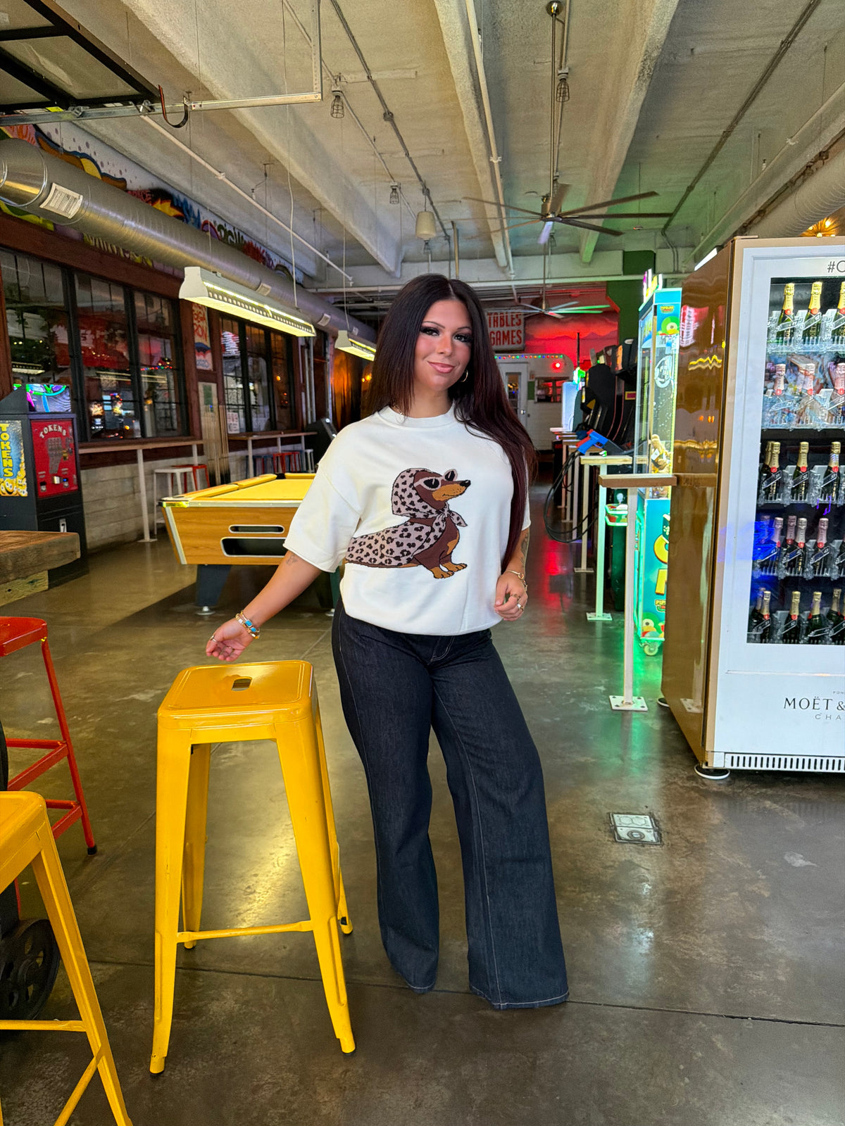 Bougie Weenie Sweater SS in Cream
