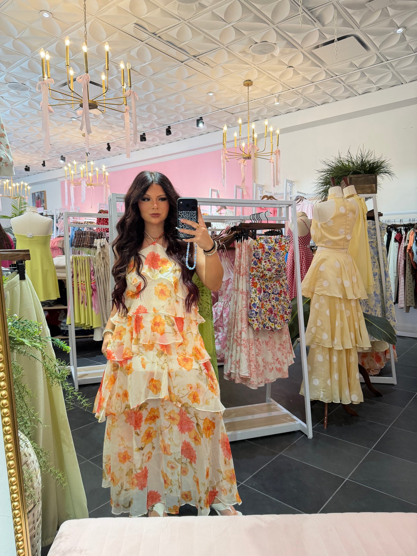 Orange You Glad Ruffled Up Maxi