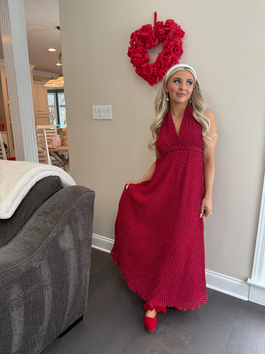 Cherry Liquor Maxi Dress