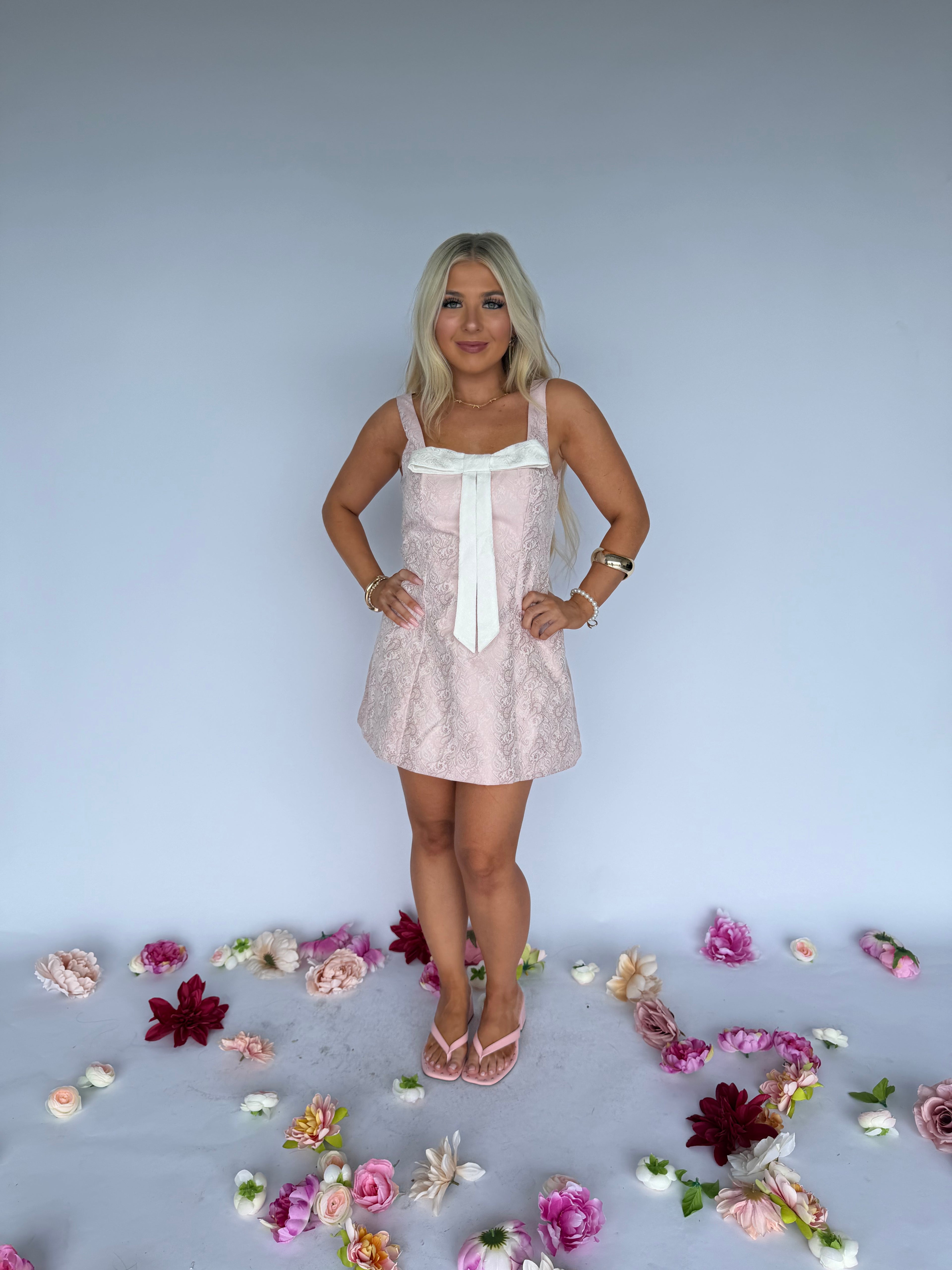 Begged, Bow Mini Dress FINAL SALE