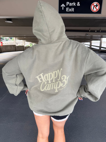 Happy Camp3r Puff Series Hoodie in Olive