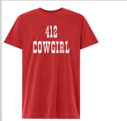 412 Cowgirl Tee RED