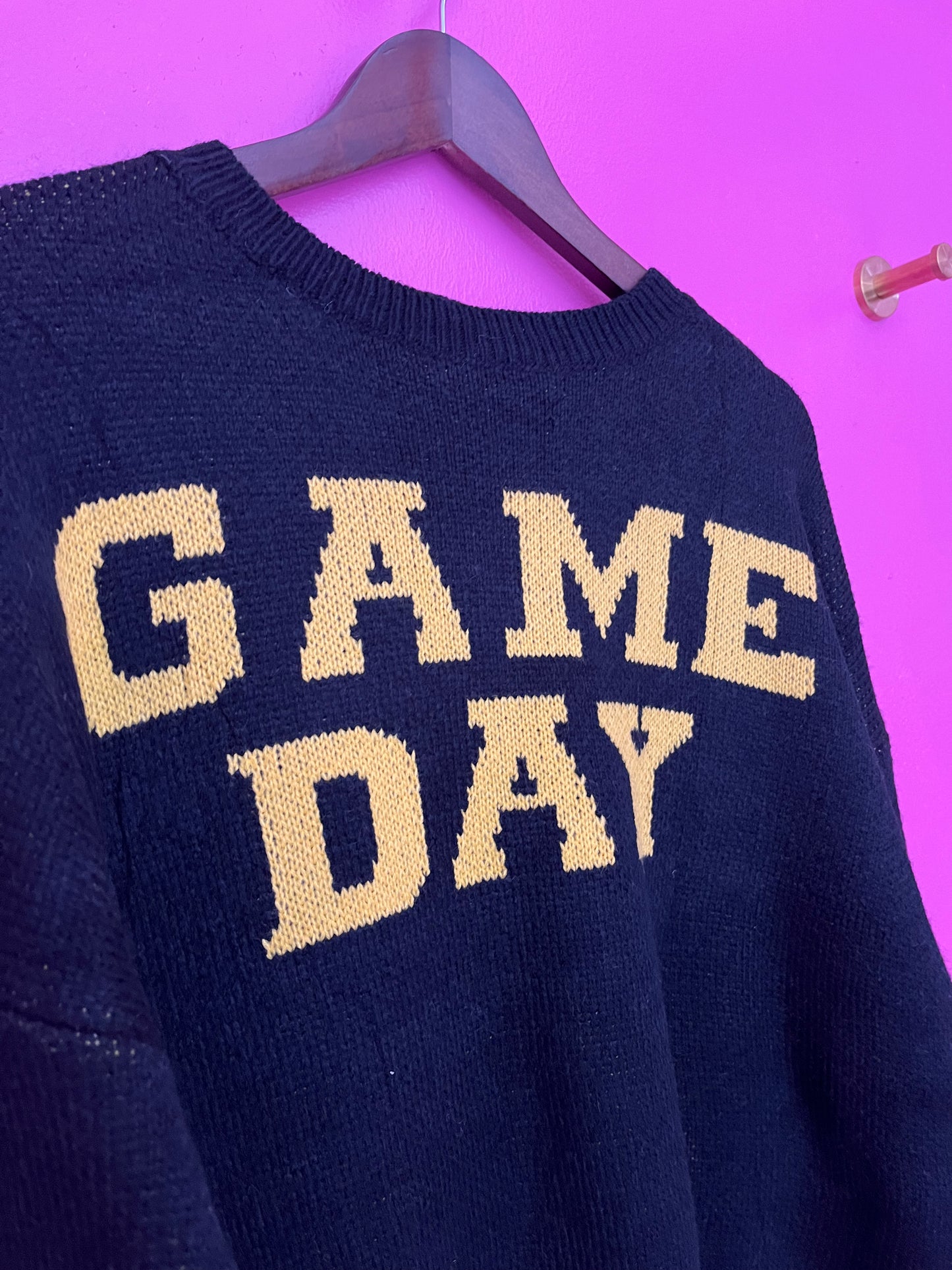 GAME DAY Black & Gold Sweater