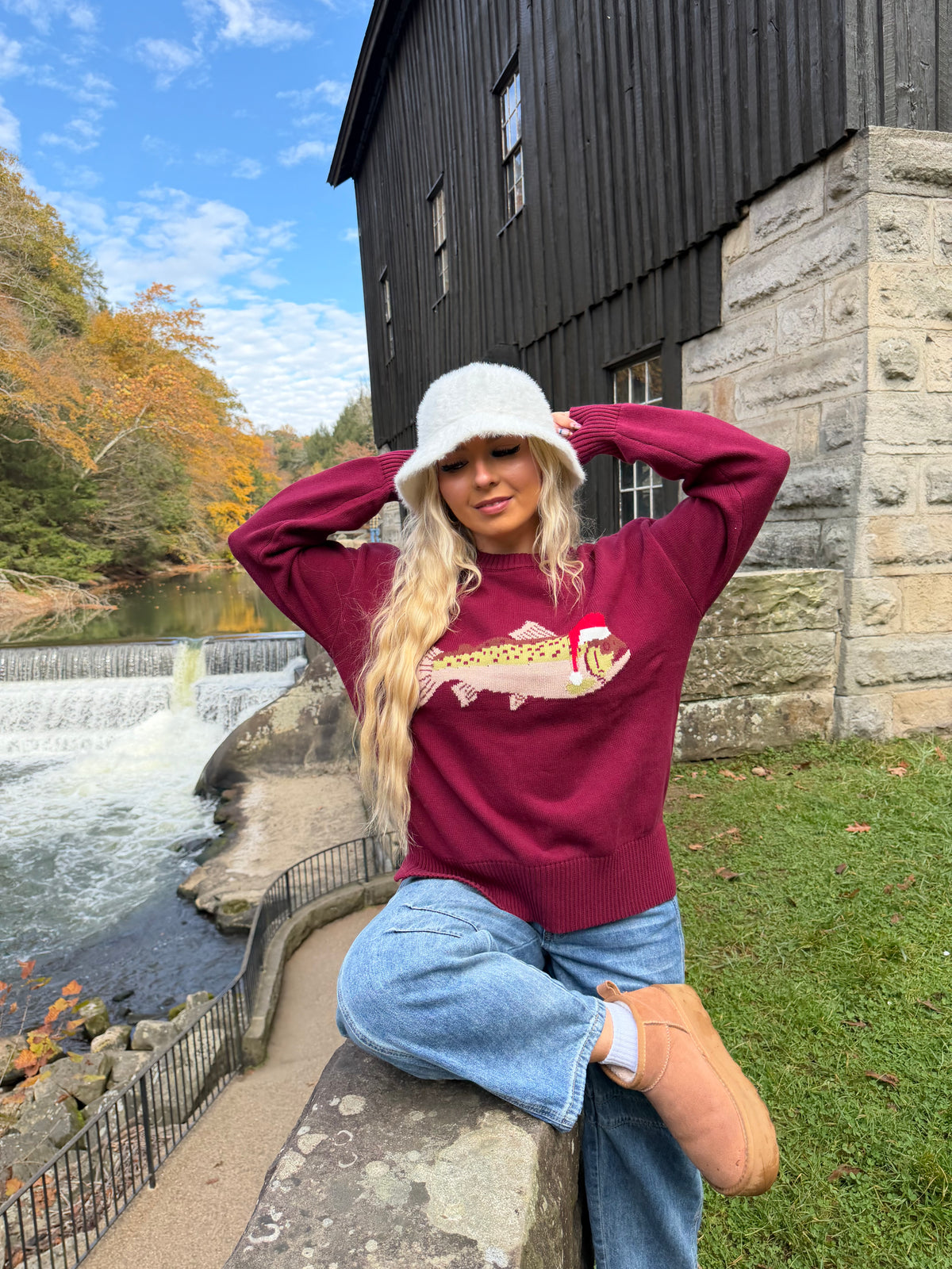 Festive Fish Sweater FINAL SALE