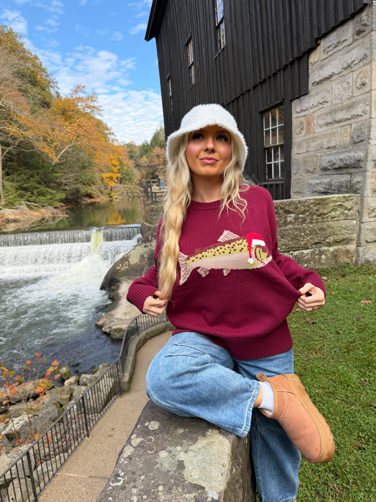 Festive Fish Sweater FINAL SALE