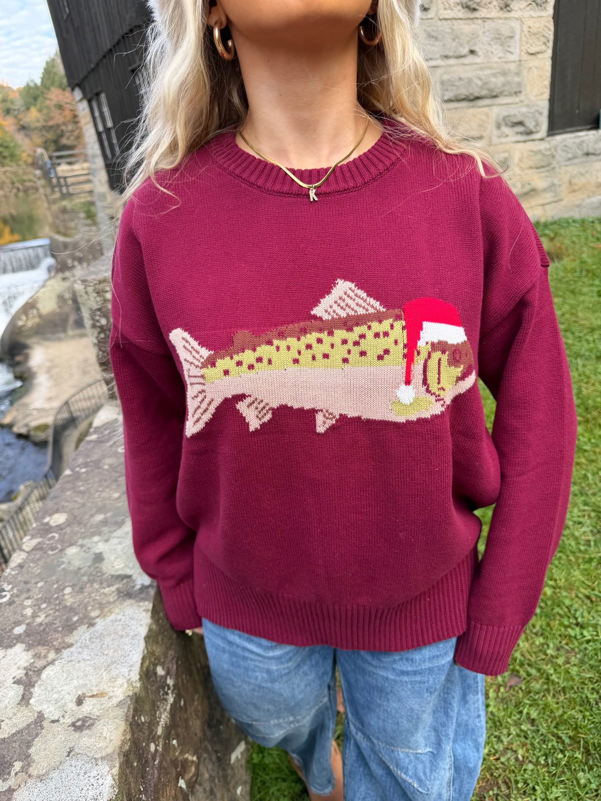 Festive Fish Sweater FINAL SALE