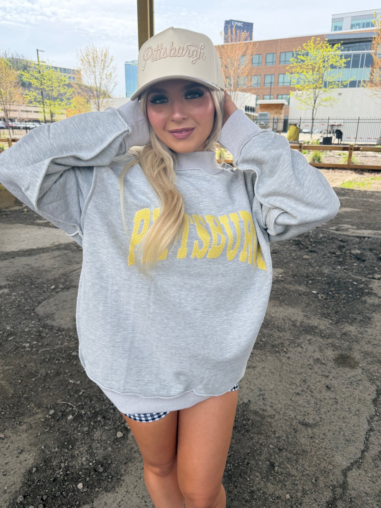 Pittsburgh Mockneck in Sunny Polka Dot