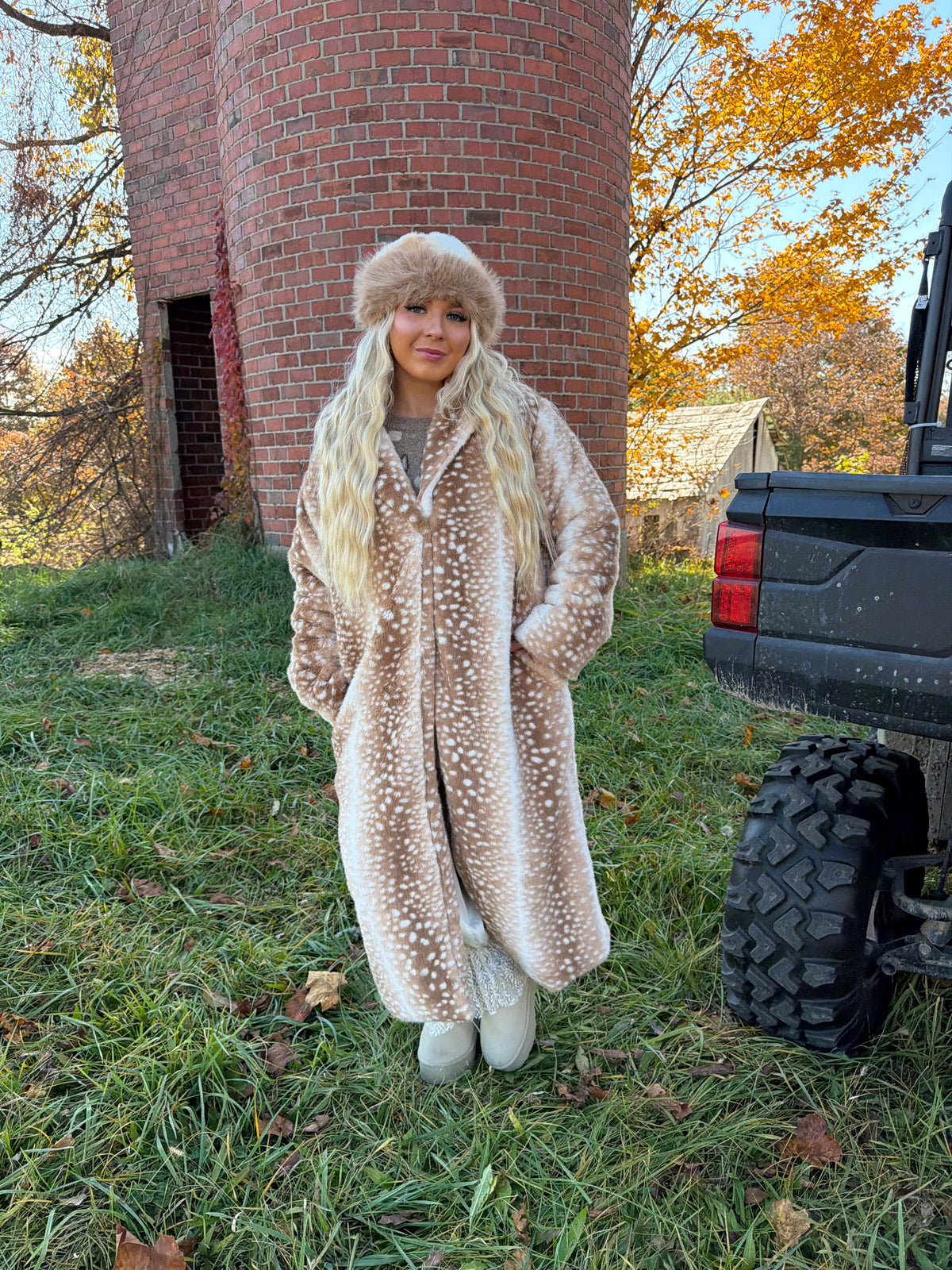 Deer Girl Maxi Fur Coat